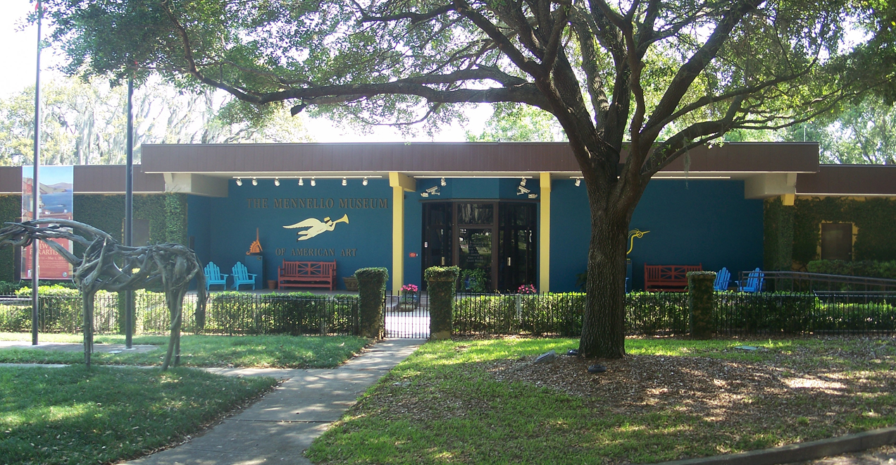 The main entrance to the Orlando Mennello Museum