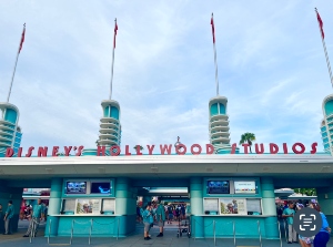 Disney's Hollywood Studios Front Entrance during Christmas Time.