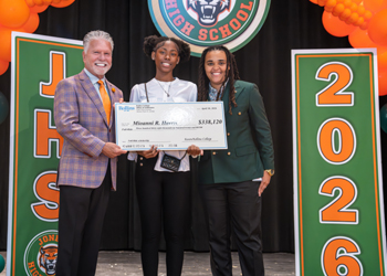 Jones High School Senior Awards with Frank Santos and Samijah Butler